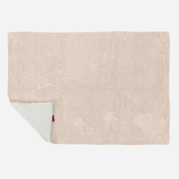 Sherpa Throw / Blanket - Pom Pom Ivory 02