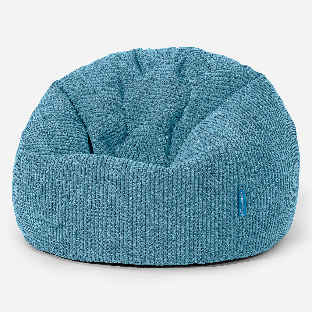 Children's Classic Bean Bag Chair - Pom Pom Aegean Blue 01