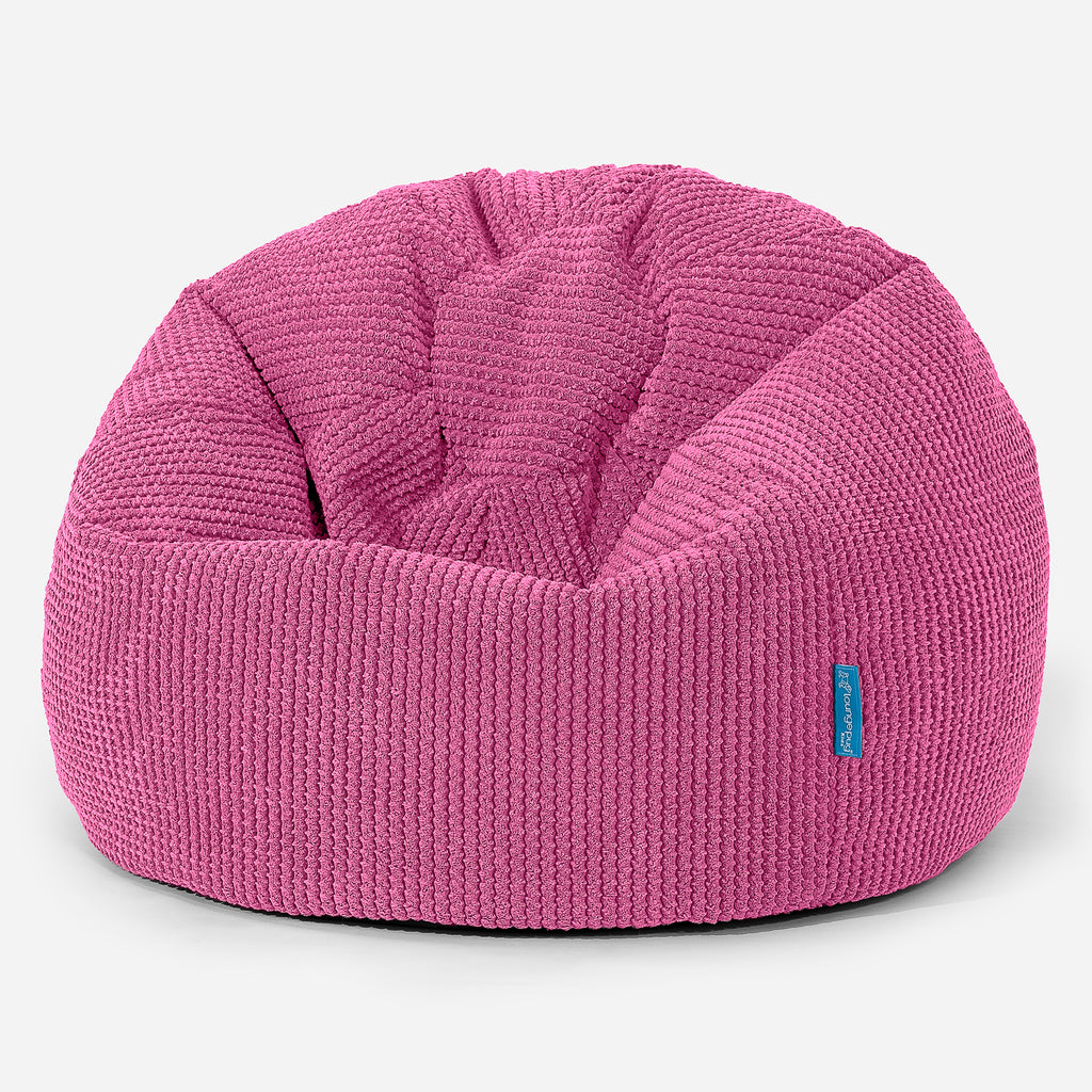 Children's Classic Bean Bag Chair - Pom Pom Pink 01