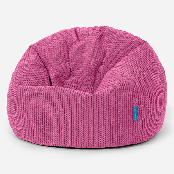 Children's Classic Bean Bag Chair - Pom Pom Pink 01
