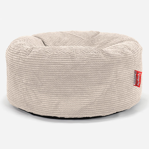 Large Round Pouffe - Pom Pom Ivory 01