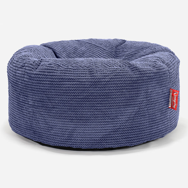 Large Round Pouffe - Pom Pom Purple 01