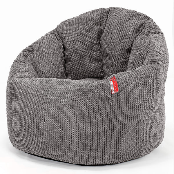 Cuddle Up Beanbag Chair - Pom Pom Charcoal Grey 01