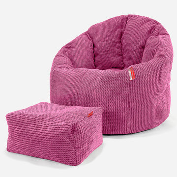 Cuddle Up Beanbag Chair - Pom Pom Pink 02