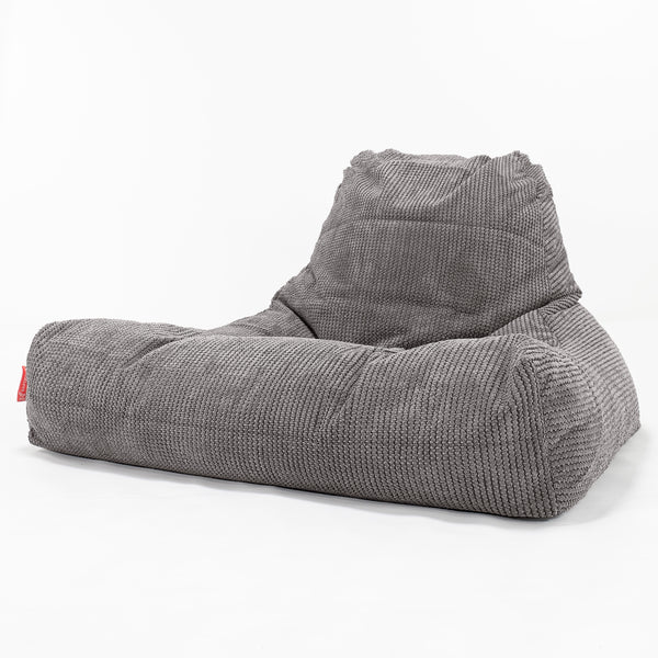 Mega Lounger Bean Bag - Pom Pom Charcoal Grey 01