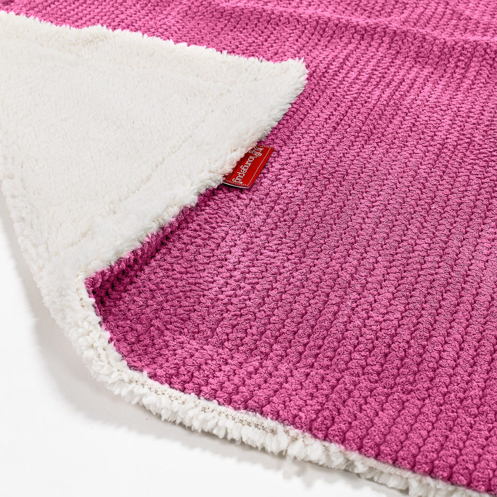 Sherpa Throw / Blanket - Pom Pom Pink 02