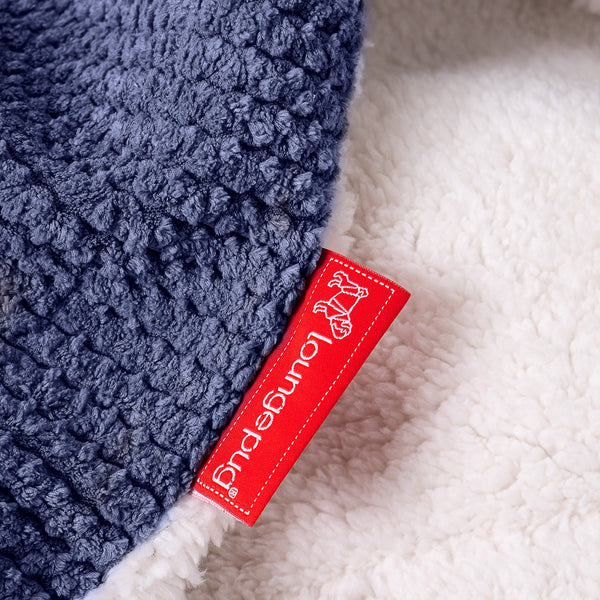 Sherpa Throw / Blanket - Pom Pom Purple Fabric Close-up Image
