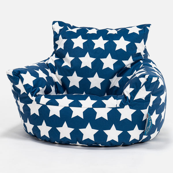 Toddlers' Armchair 1-3 yr Bean Bag - Print Blue Star 01