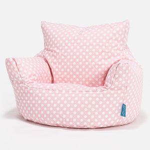 Kids Armchair Bean Bag for Toddlers 1-3 yr - Print Pink Spot