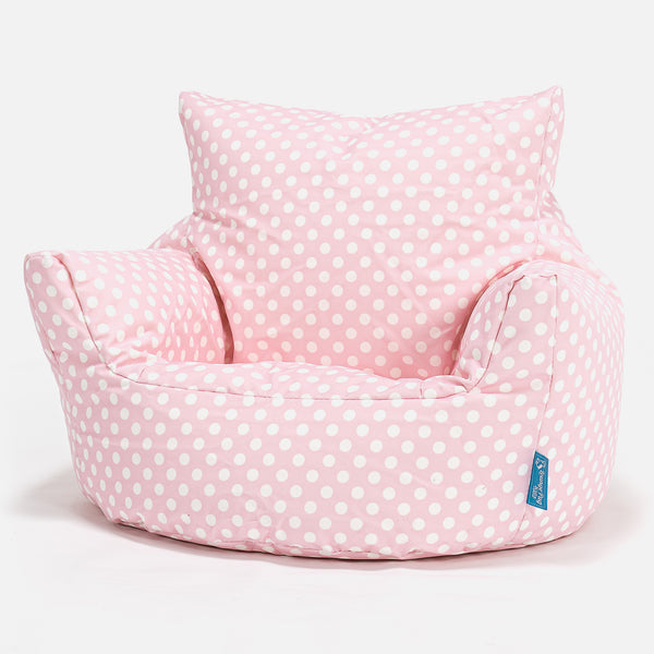 Toddlers' Armchair 1-3 yr Bean Bag - Print Pink Spot 01