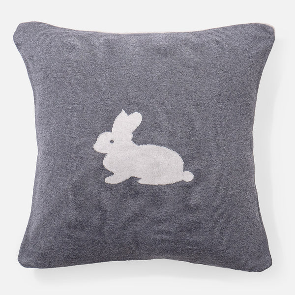 Decorative Cushion 47 x 47cm - 100% Cotton Rabbit