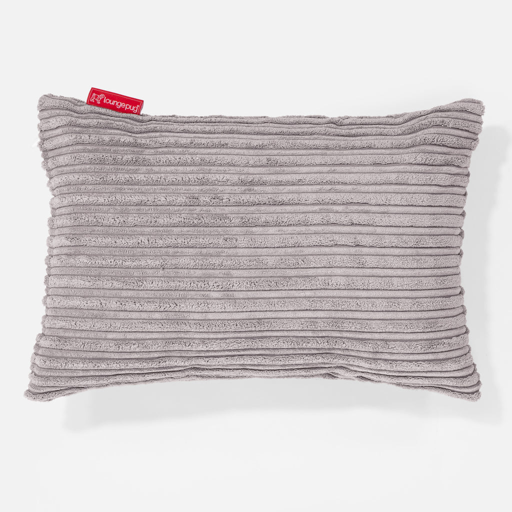 Rectangular Scatter Cushion Cover 35 x 50cm - Cord Aluminium Silver 01