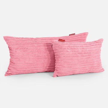 Rectangular Scatter Cushion 35 x 50cm - Cord Coral Pink 03