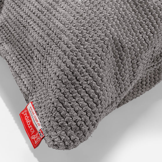 Rectangular Scatter Cushion 35 x 50cm - Pom Pom Charcoal Grey 02