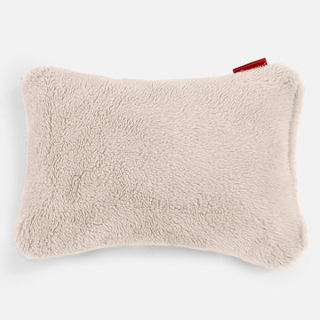 Rectangular Scatter Cushion 35 x 50cm - Teddy Faux Fur Cream 01