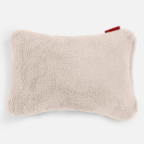 Rectangular Scatter Cushion 35 x 50cm - Teddy Faux Fur Cream 01