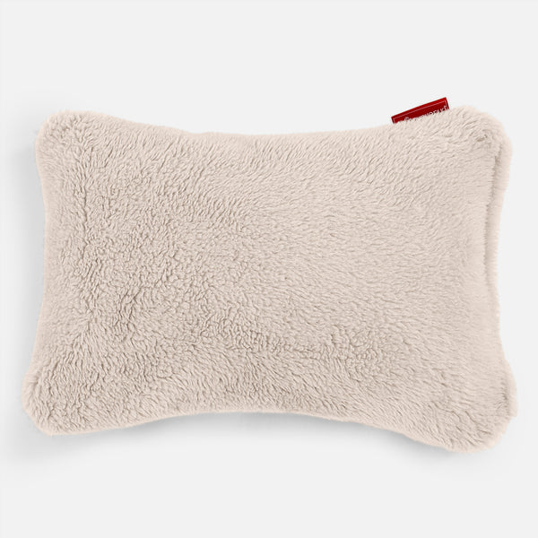 Rectangular Scatter Cushion 35 x 50cm - Teddy Faux Fur Cream 01