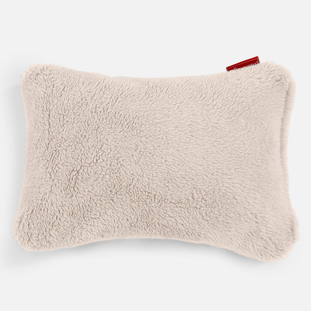 Rectangular Scatter Cushion 35 x 50cm - Teddy Faux Fur Cream 01