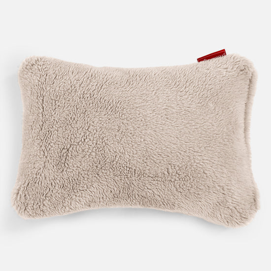 Rectangular Scatter Cushion 35 x 50cm - Teddy Faux Fur Mink 01