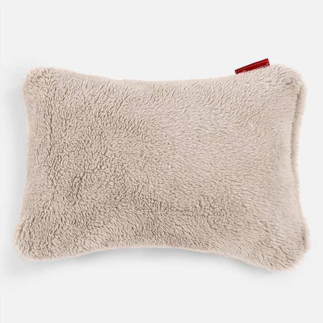 Rectangular Scatter Cushion 35 x 50cm - Teddy Faux Fur Mink 01