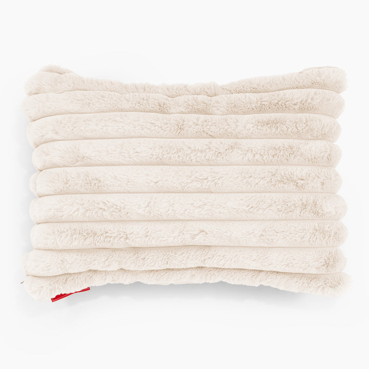 Rectangular Scatter Cushion Cover 35 x 50cm - Ultra Plush Cord Cream 01