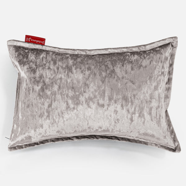 Rectangular Scatter Cushion 35 x 50cm - Vintage Velvet Silver 01