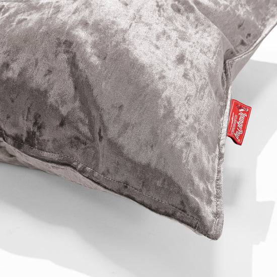 Rectangular Scatter Cushion 35 x 50cm - Vintage Velvet Silver 02