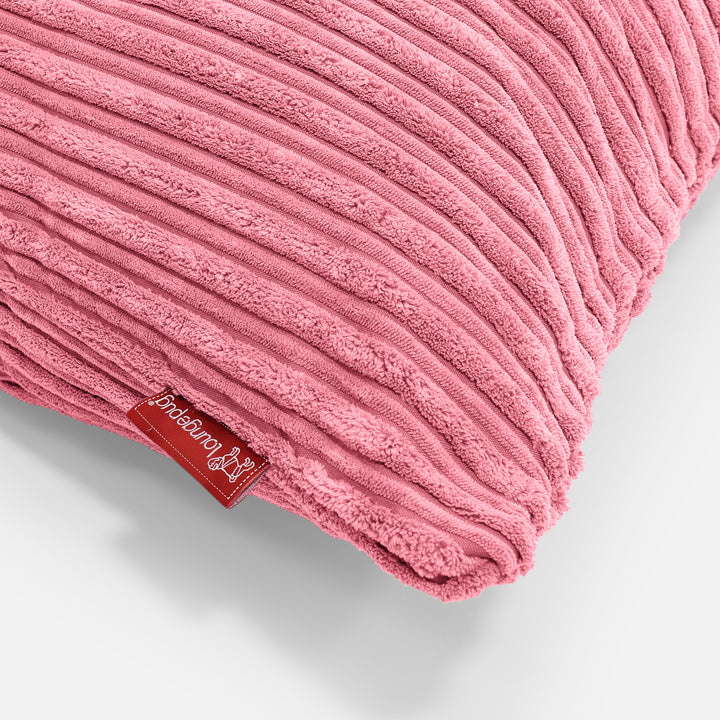 Round Scatter Cushion 50cm - Cord Coral Pink 02