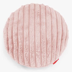 Round Scatter Cushion Cover 50cm - Ultra Plush Cord Dusty Pink