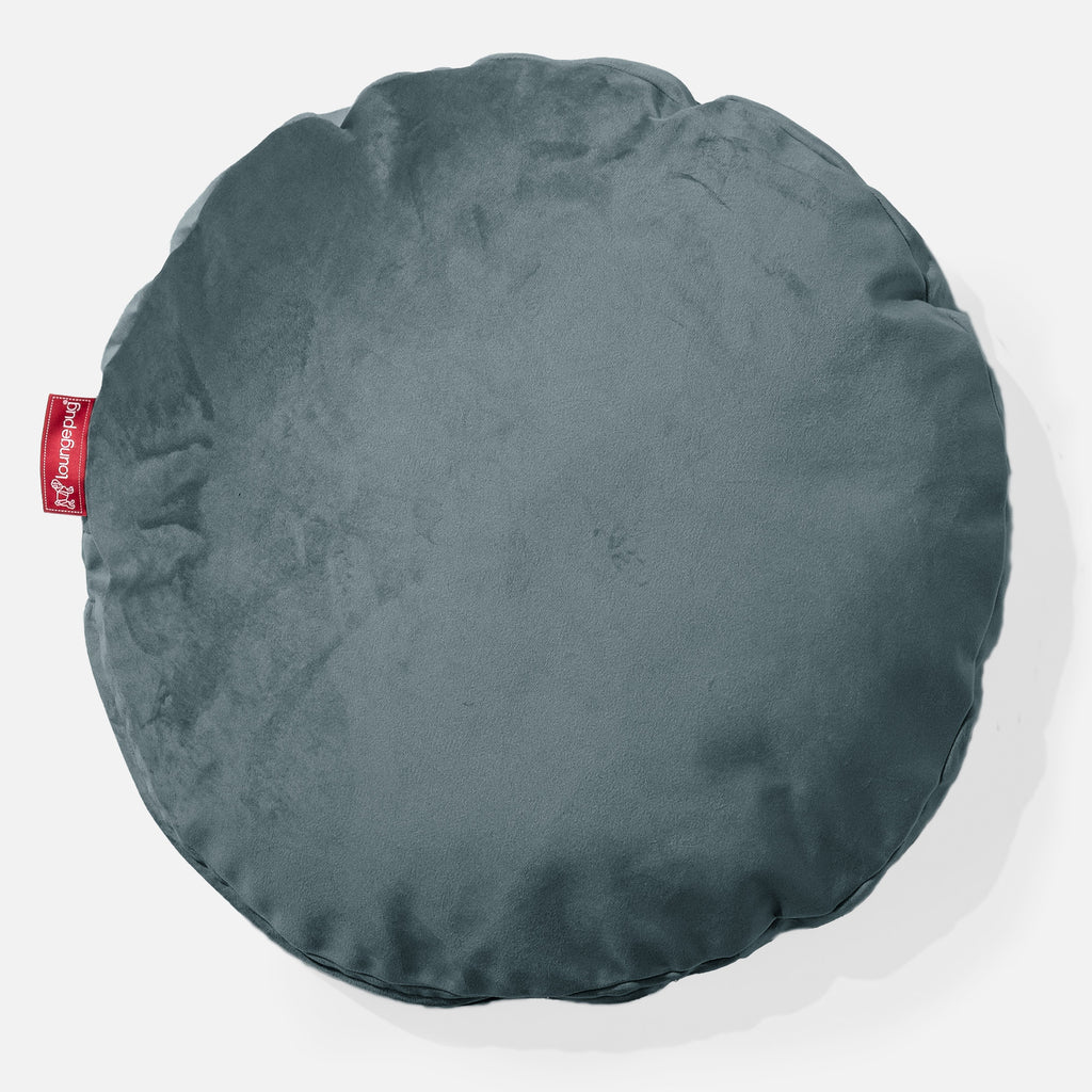 Round Scatter Cushion 50cm - Velvet Teal 01
