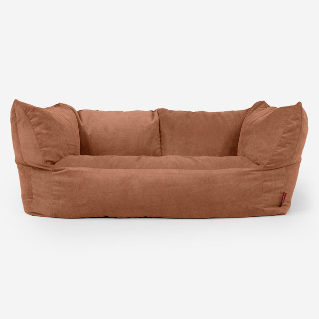 Ruben Bean Bag Sofa - Needlecord Amber 01