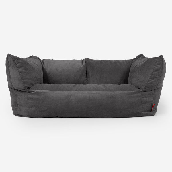 Ruben Bean Bag Sofa - Needlecord Charcoal 01