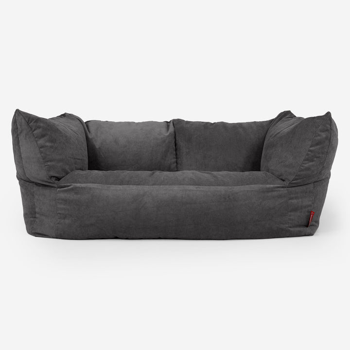 Ruben Bean Bag Sofa - Needlecord Charcoal 01