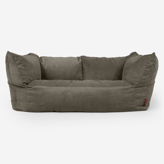 Ruben Bean Bag Sofa - Needlecord Olive 01