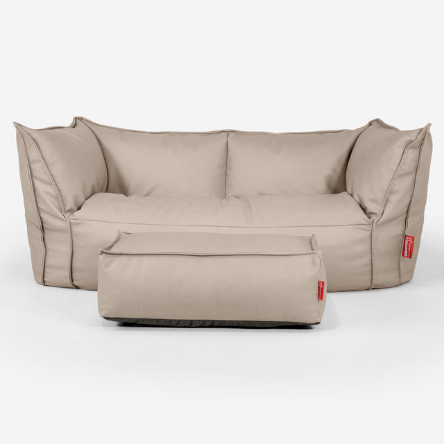 Ruben Bean Bag Sofa - Vegan Leather Ivory 02