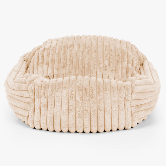Sabine Bean Bag Armchair - Ultra Plush Cord Peach 01