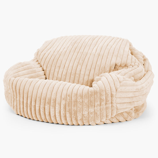 Sabine Bean Bag Sofa - Ultra Plush Cord Peach 02