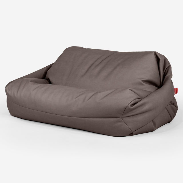 Sabine Bean Bag Sofa - Vegan Leather Chocolate 01