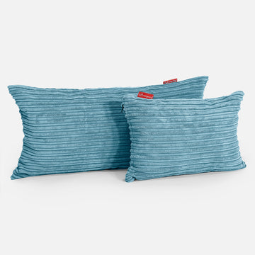 Rectangular Scatter Cushion Cover 35 x 50cm - Cord Aegean Blue 03