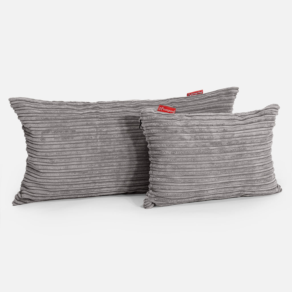 Rectangular Scatter Cushion Cover 35 x 50cm - Cord Graphite Grey 03