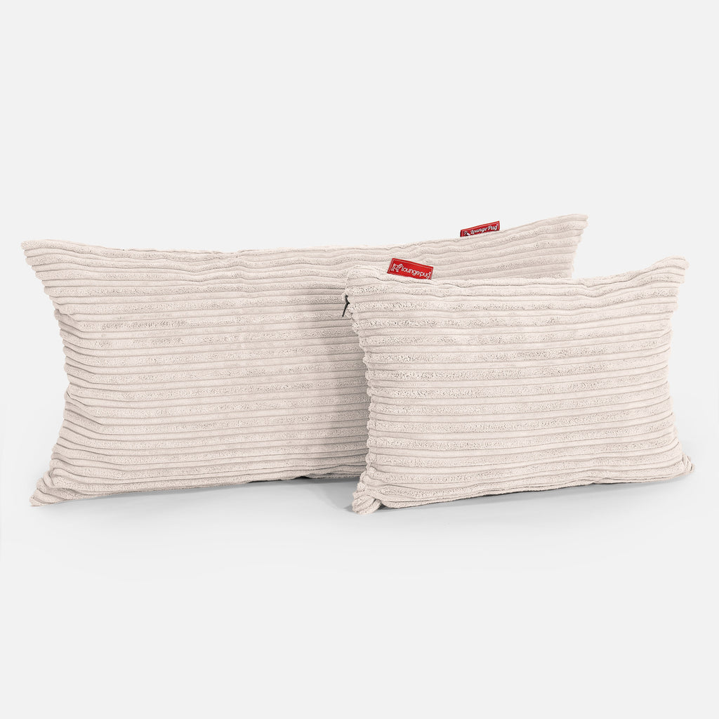 Rectangular Scatter Cushion Cover 35 x 50cm - Cord Ivory 03