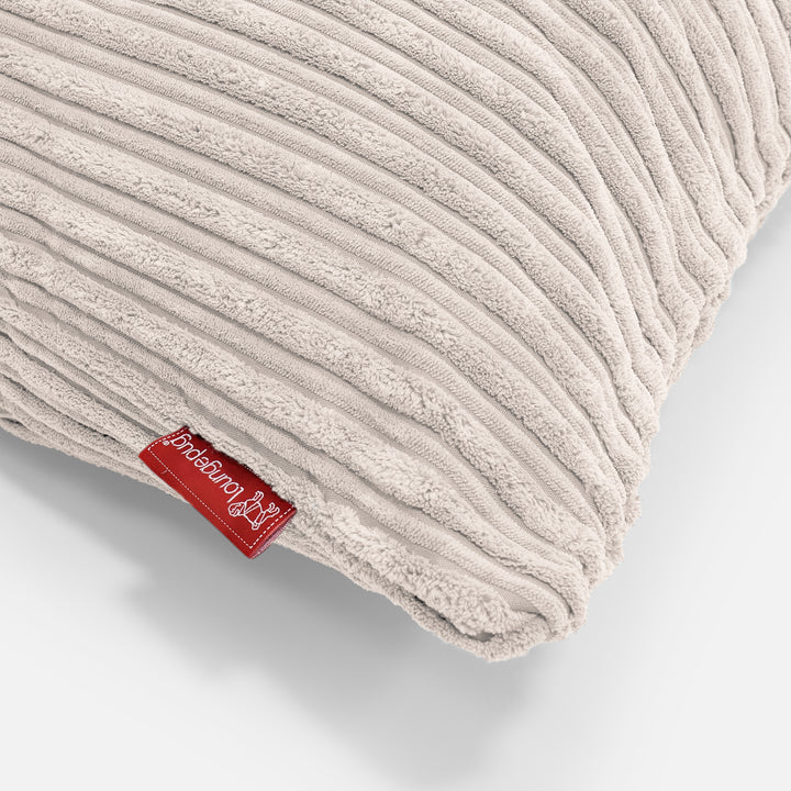 Rectangular Scatter Cushion Cover 35 x 50cm - Cord Ivory 02