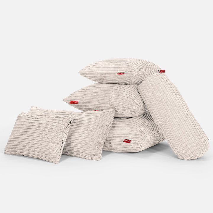 Rectangular Scatter Cushion Cover 35 x 50cm - Cord Ivory 04