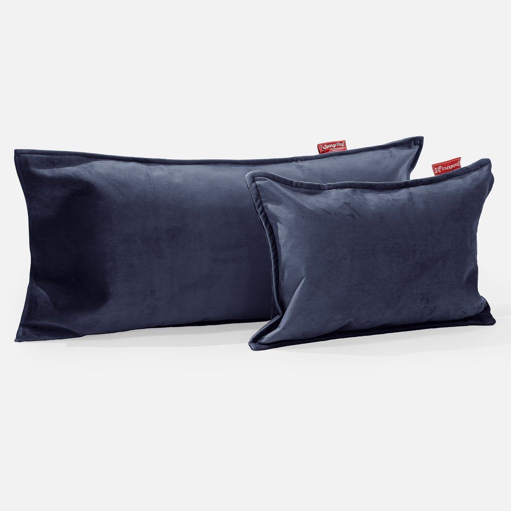 Rectangular Throw Pillow Cover 35 x 50cm - Velvet Midnight Blue 03