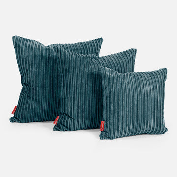 Scatter Cushion 47 x 47cm - Cord Teal Blue