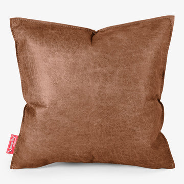 Extra Large Scatter Cushion 70 x 70cm - Distressed Leather British Tan