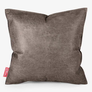 Extra Large Scatter Cushion Cover 70 x 70cm - Distressed Leather Natural Slate