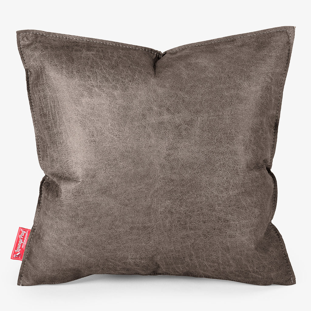 Extra Large Scatter Cushion 70 x 70cm - Distressed Leather Natural Slate