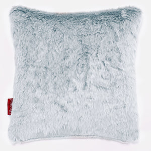 Decorative Cushion Cover 47 x 47cm - Fluffy Faux Fur Rabbit Dusty Blue