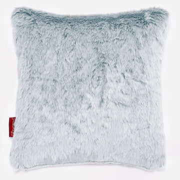 Decorative Cushion 47 x 47cm - Faux Rabbit Fur Dusty Blue